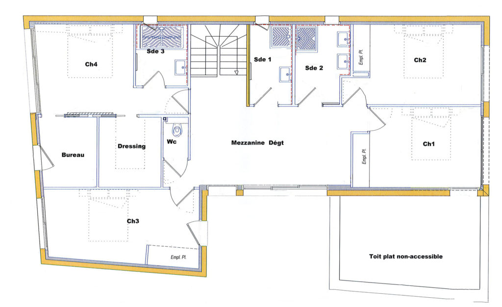 plan-etage-maison-bois-trecobois