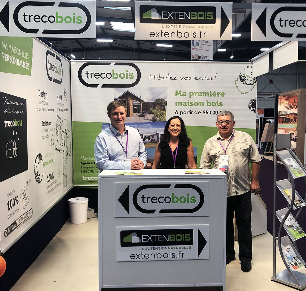 L'équipe Trecobat au salon de l'immobilier à Toulouse