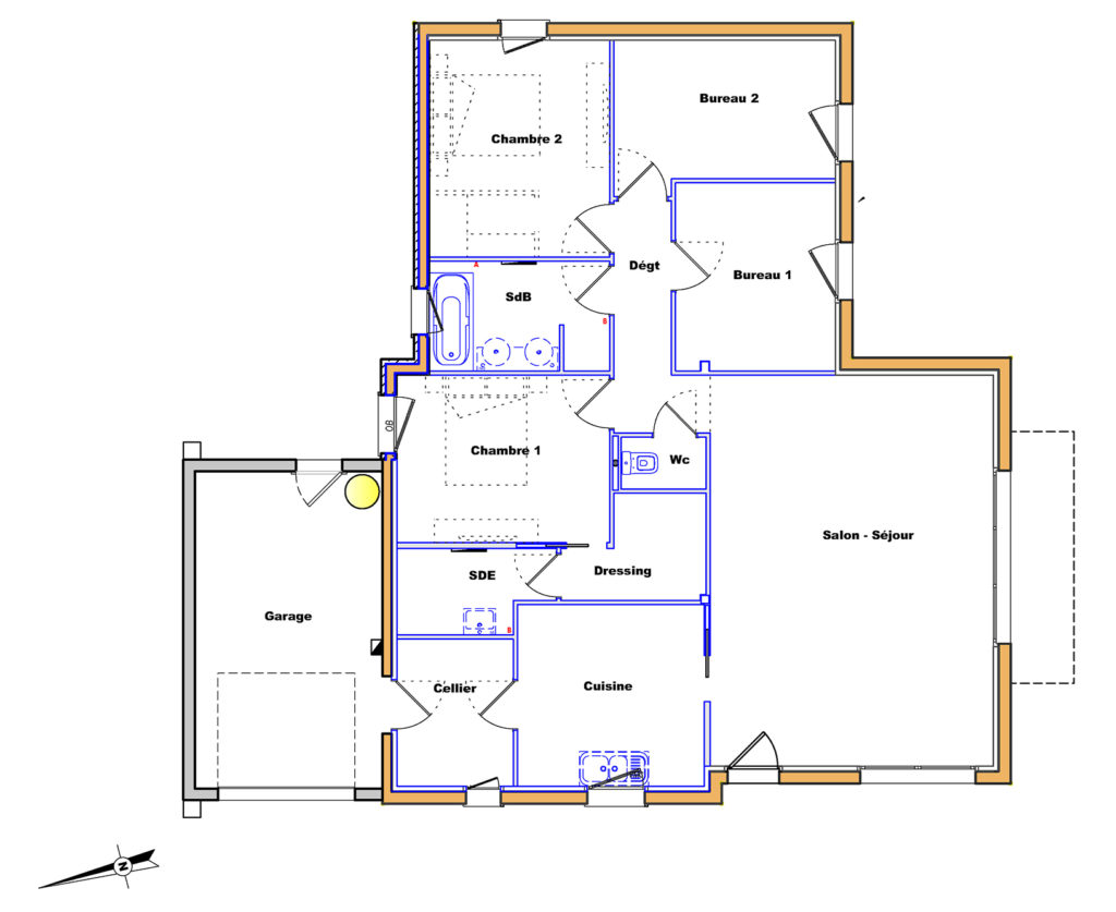 Plan de la maison en bois