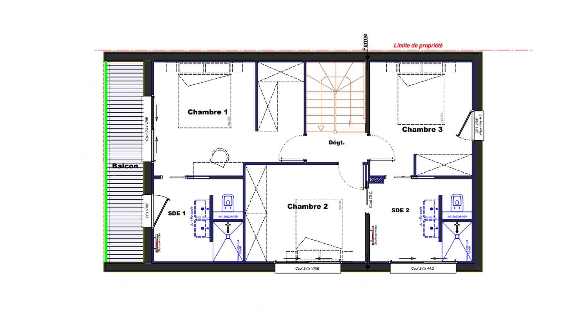 plan-étage-maison-trecobois-brest