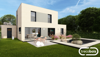 Plan maison bois design et écologique