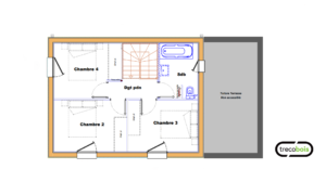 plan-étage-maison-trecobois-auray