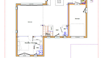 Plan de maison en bois spacieuse et confortable