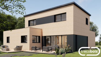 Plan de maison en bois spacieuse et confortable