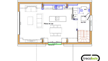 Plan maison en bois inversée