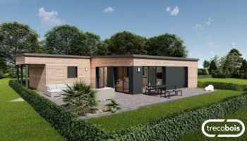 Plan de maison bois chaleureuse et connectée