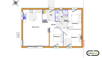 Plan maison bois contemporaine accessible
