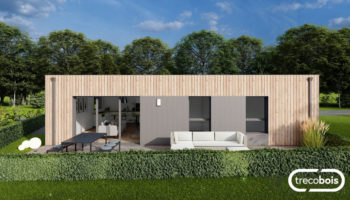 Plan maison bois contemporaine accessible