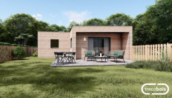 Plan petite maison bois contemporaine