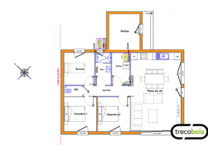 plan-petite-maison-bois-toit plat