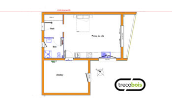 Plan petite maison bois contemporaine
