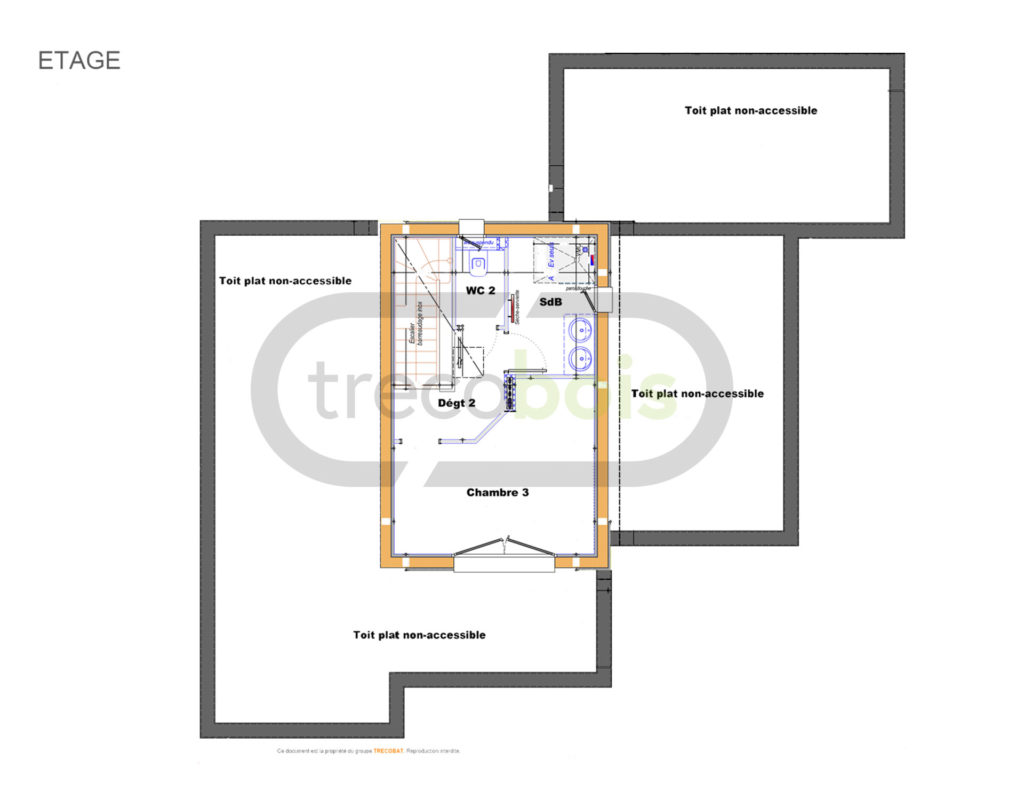 plan-etage-maison-bois-trecobois