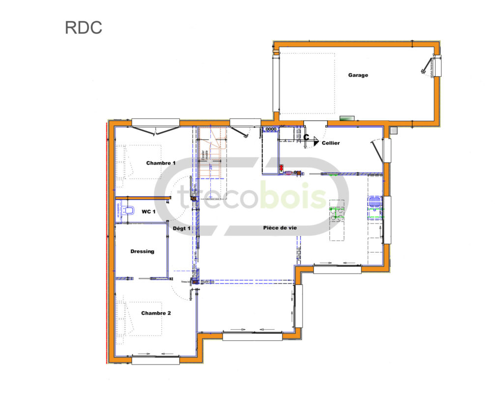 plan-rdc-maison-bois-trecobois