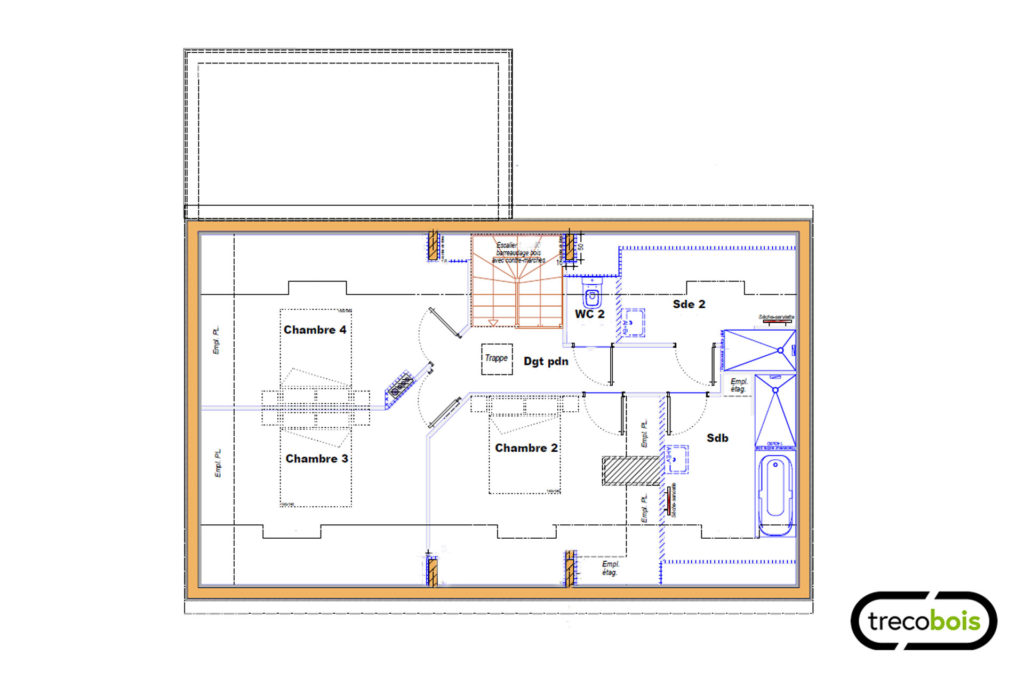 plan-étage-maison-bois-trecobois