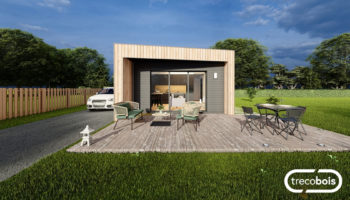 Plan petite maison en bois de 50m²