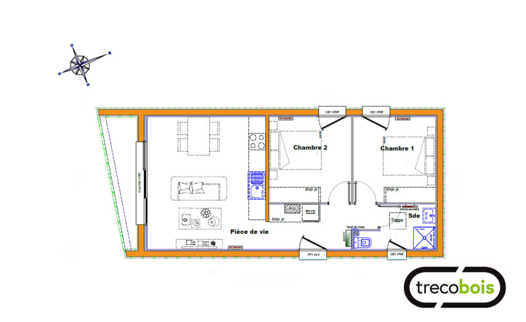 plan-petite-maison-50m²-trecobois