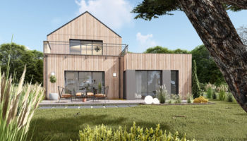 Plan d’une maison jumelée en bois