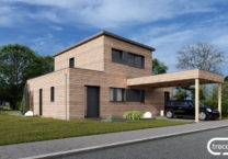 maison-bois-étage-carport-plan