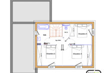 plan-maison-bois-étage-4chambres