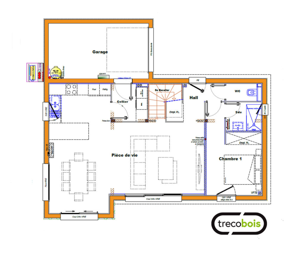 plan-maison-étage-RDC-trecobois