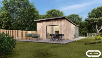 Plan petite maison bois 45m² et toiture papillon