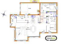 plan-rdc-maison-étage-bois