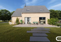 Plan-petite-maison-bois-étage