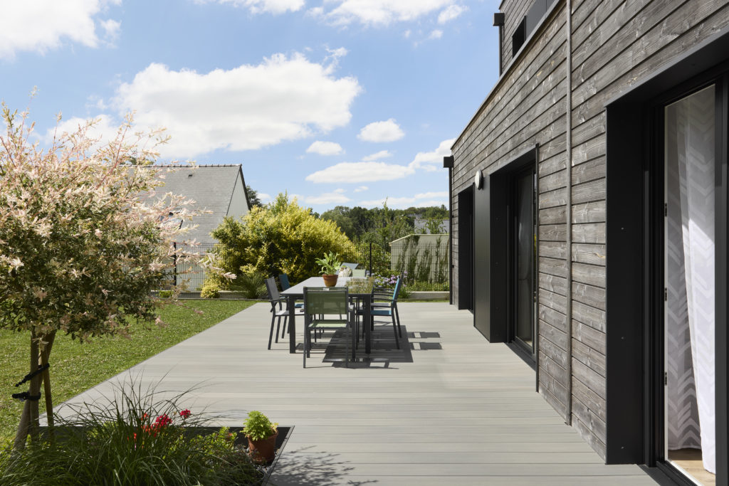 Maison en bois lotissement extérieur