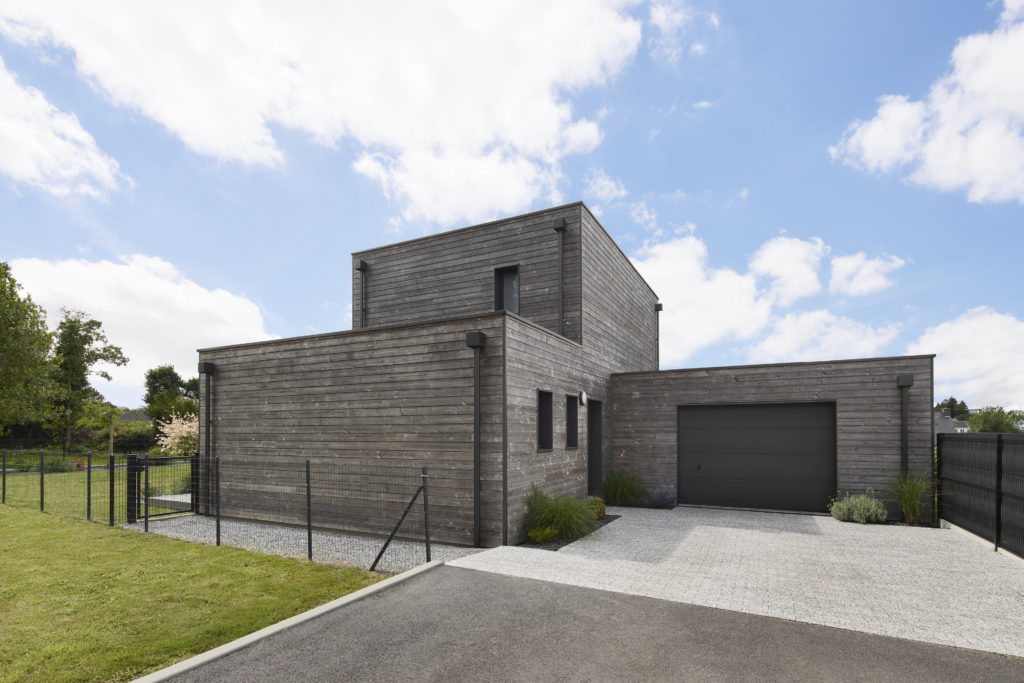 Maison en bois lotissement extérieur