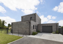 Maison en bois lotissement extérieur