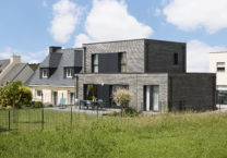 Maison en bois lotissement extérieur