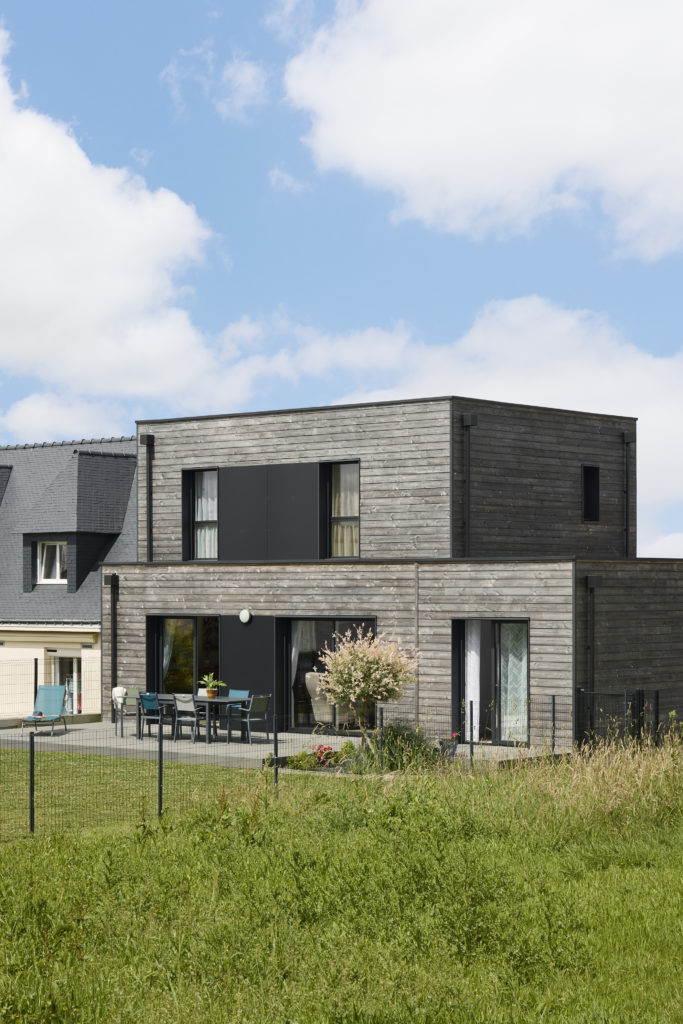 Maison en bois lotissement extérieur