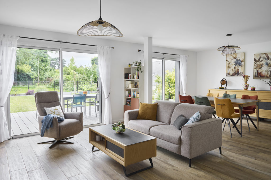 Maison en bois lotissement - salon
