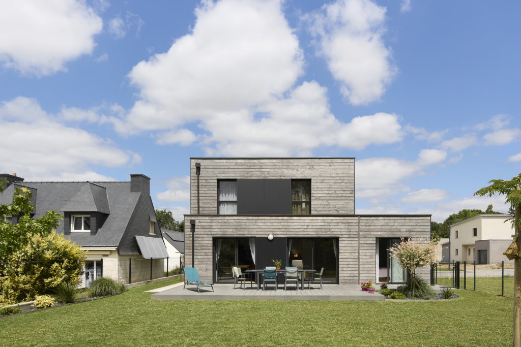 Maison en bois lotissement extérieur