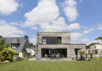 Maison en bois lotissement extérieur