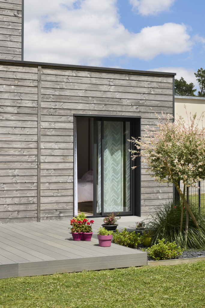 Maison en bois lotissement extérieur
