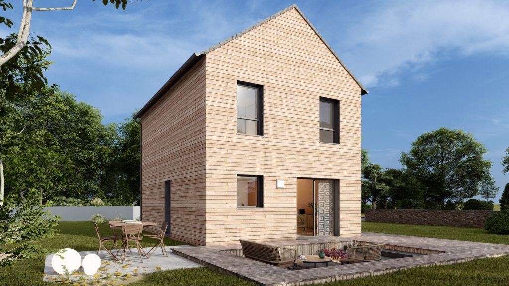 Maison+Terrain de 4 pièces avec 3 chambres à Saint-Aubin-du-Cormier 35140 – 221560 € - DIME-26-06-17-34