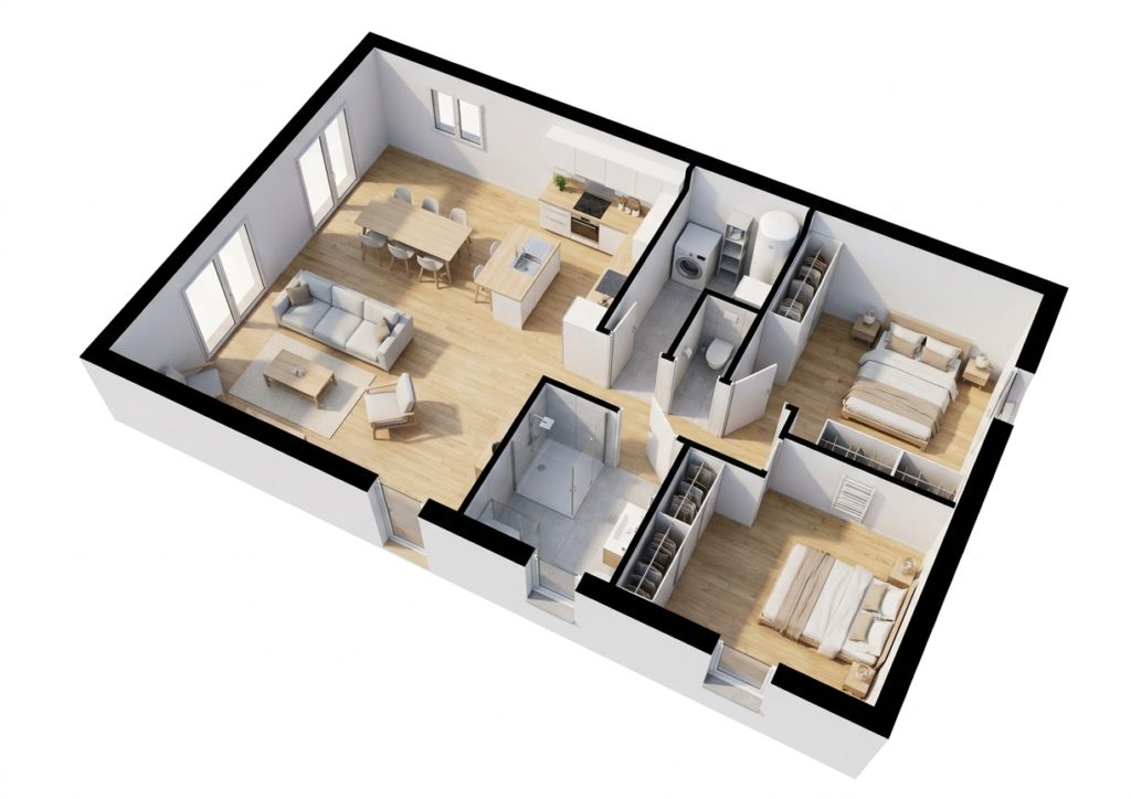 Maison+Terrain de 3 pièces avec 2 chambres à Plougoulm 29250 – 246255 € - CDER-26-10-22-251